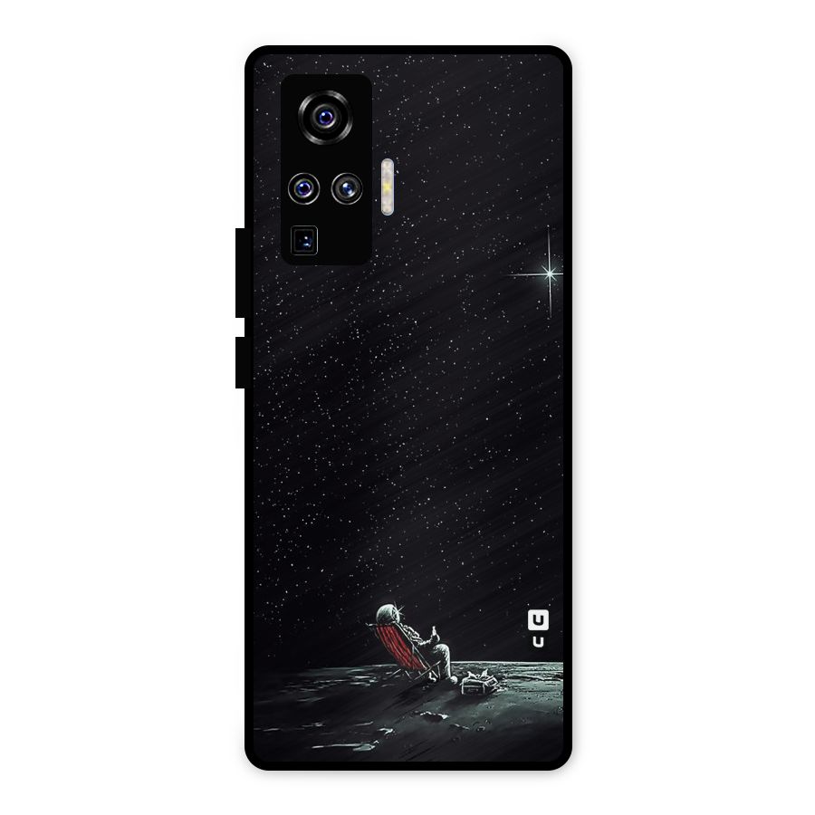 Resting Spaceman Face Metal Back Case for Vivo X50 Pro