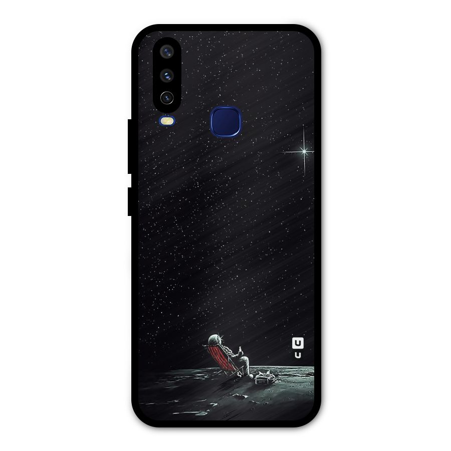 Resting Spaceman Face Metal Back Case for Vivo Y15