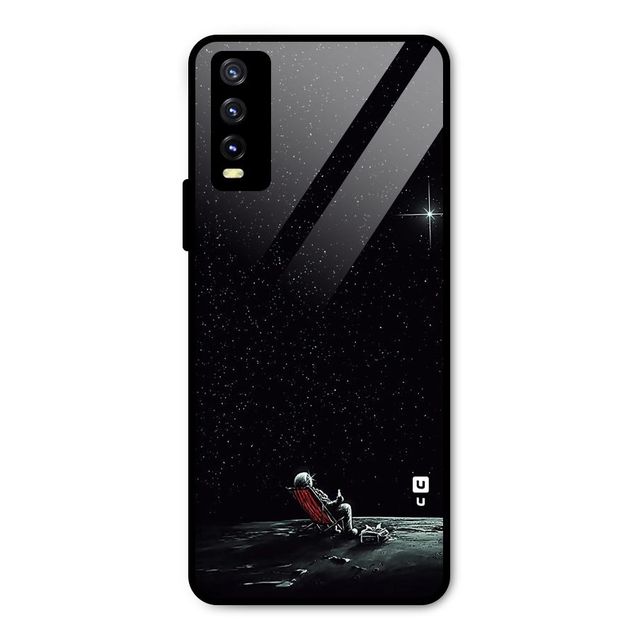 Resting Spaceman Face Metal Back Case for Vivo Y20g
