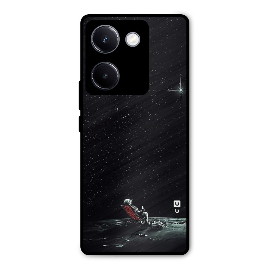 Resting Spaceman Face Metal Back Case for Vivo Y300 Plus