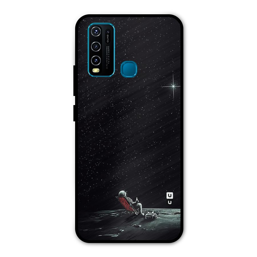 Resting Spaceman Face Metal Back Case for Vivo Y50