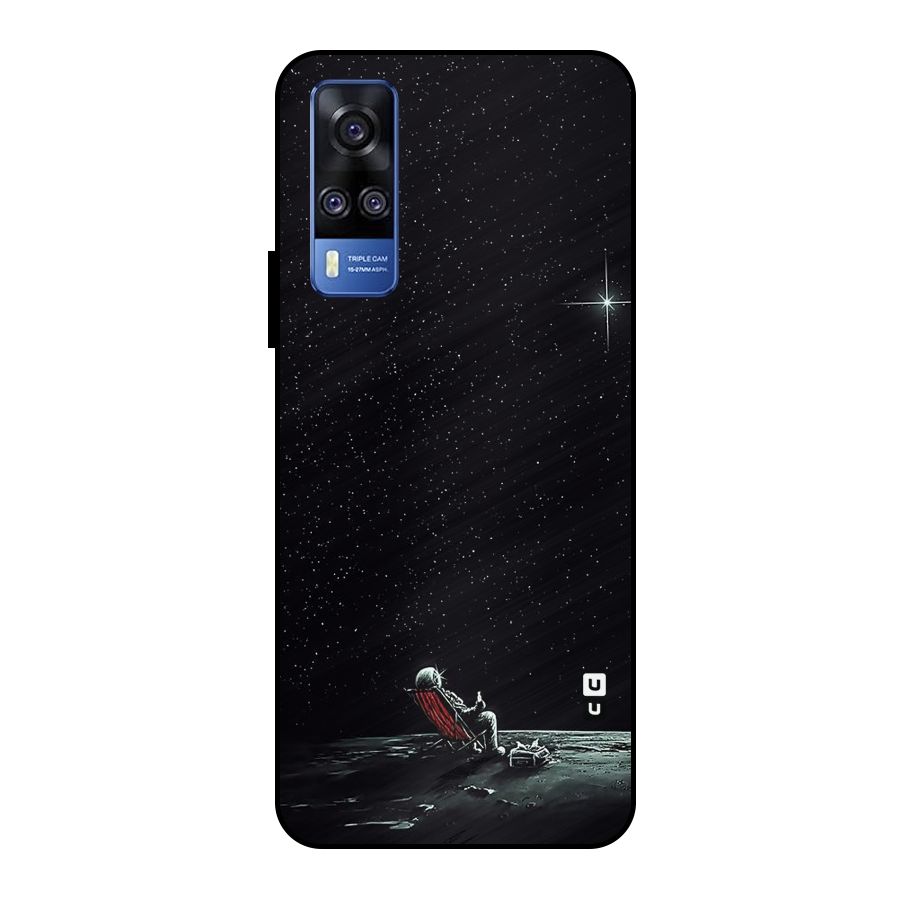 Resting Spaceman Face Metal Back Case for Vivo Y51