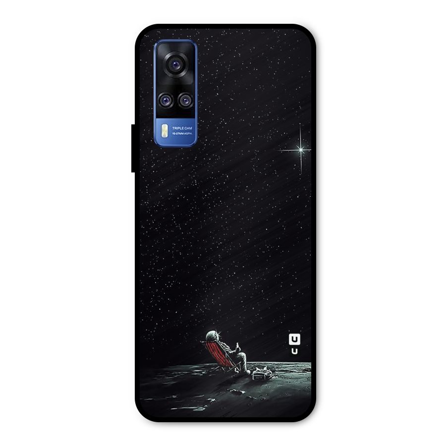 Resting Spaceman Face Metal Back Case for Vivo Y51A