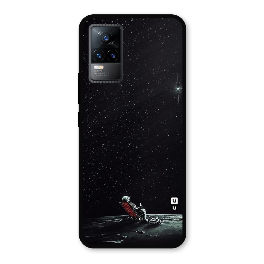 Resting Spaceman Face Metal Back Case for Vivo Y73