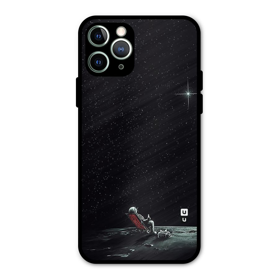 Resting Spaceman Face Metal Back Case for iPhone 11 Pro Max
