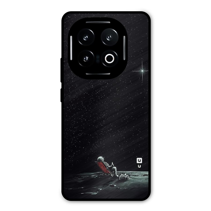 Resting Spaceman Face Metal Back Case for iQOO 13