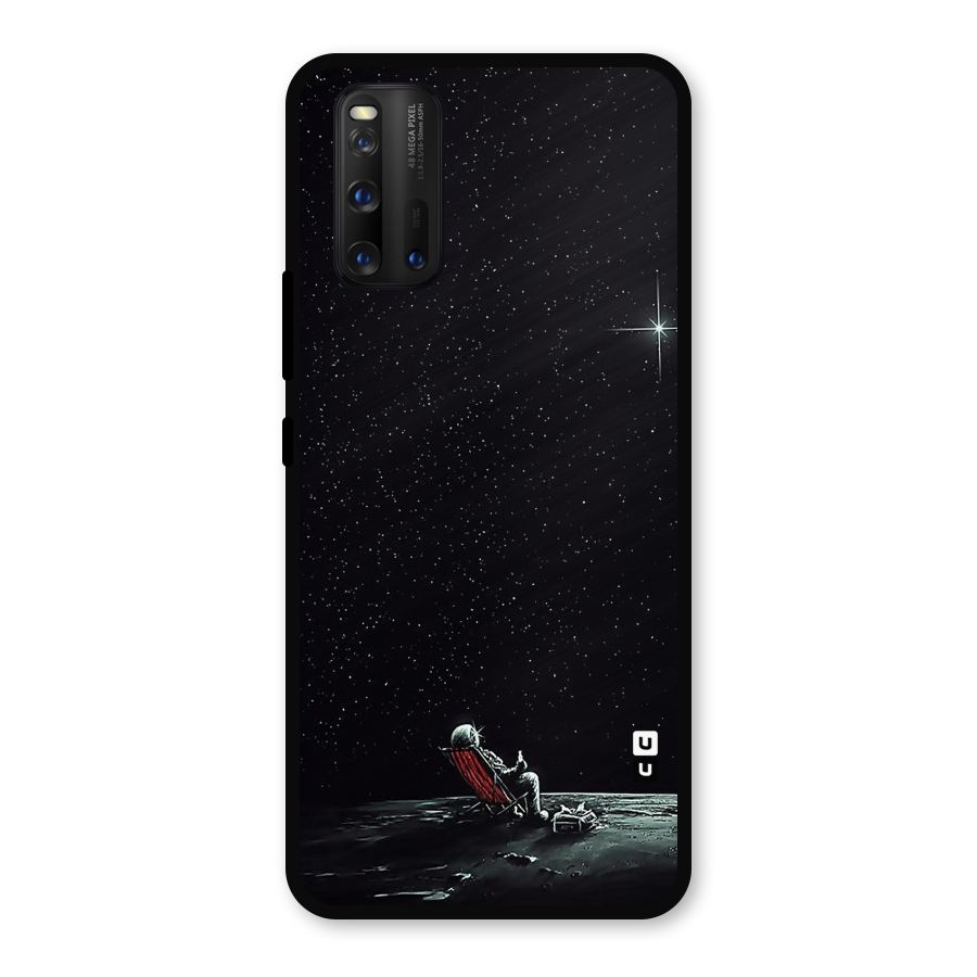 Resting Spaceman Face Metal Back Case for iQOO 3