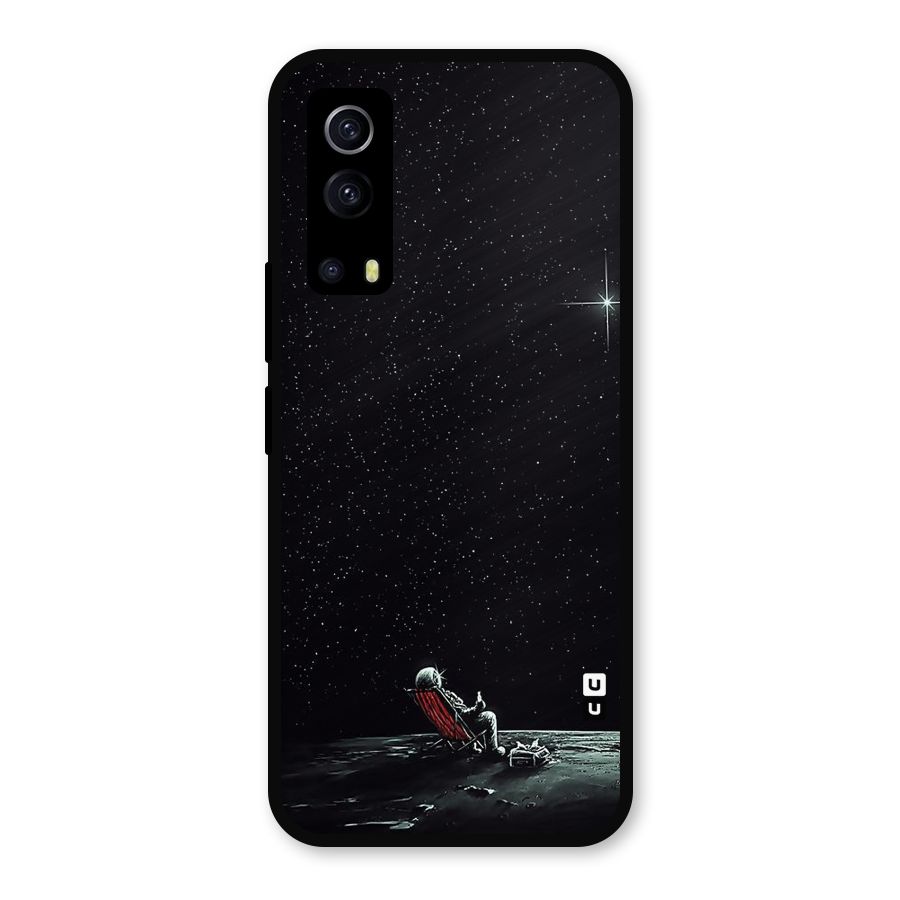 Resting Spaceman Face Metal Back Case for iQOO Z3