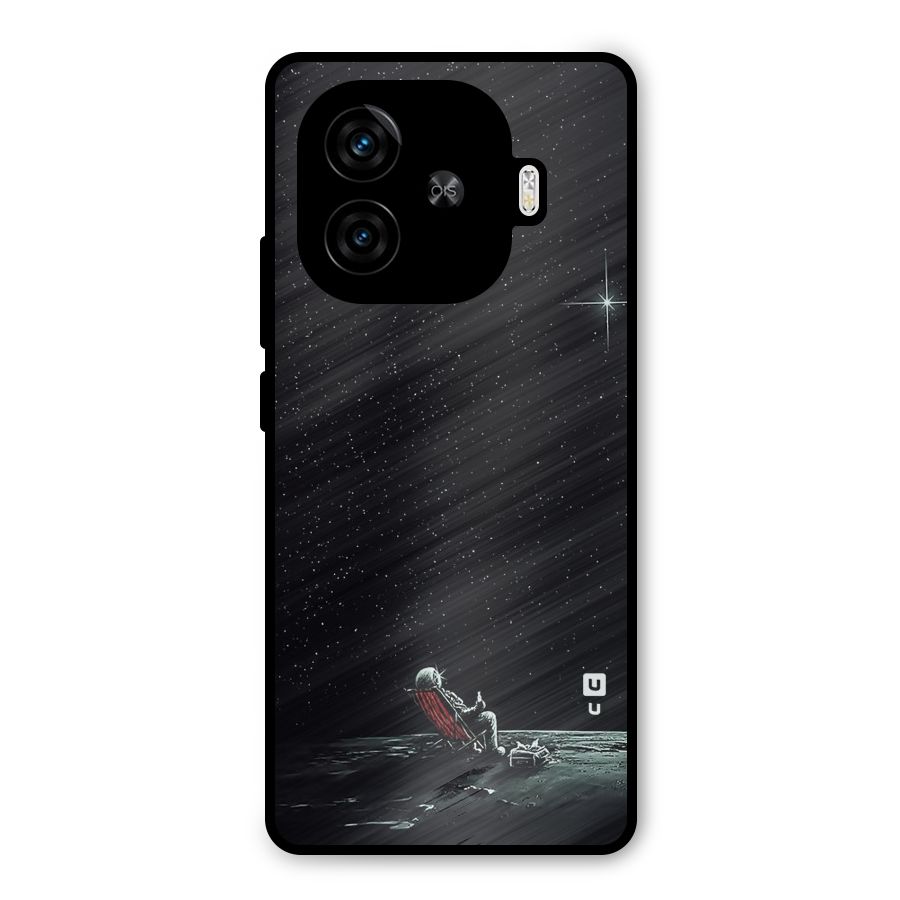 Resting Spaceman Face Metal Back Case for iQOO Z9 Turbo