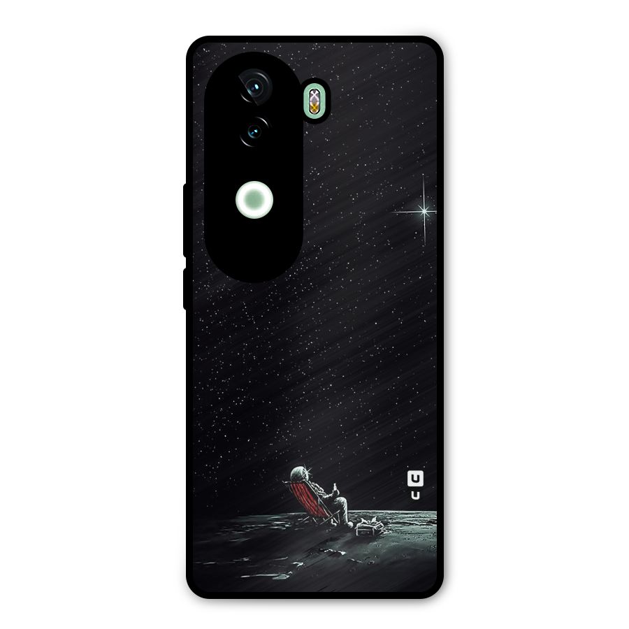 Resting Spaceman Face Metal Back Case for iQOO Z9s
