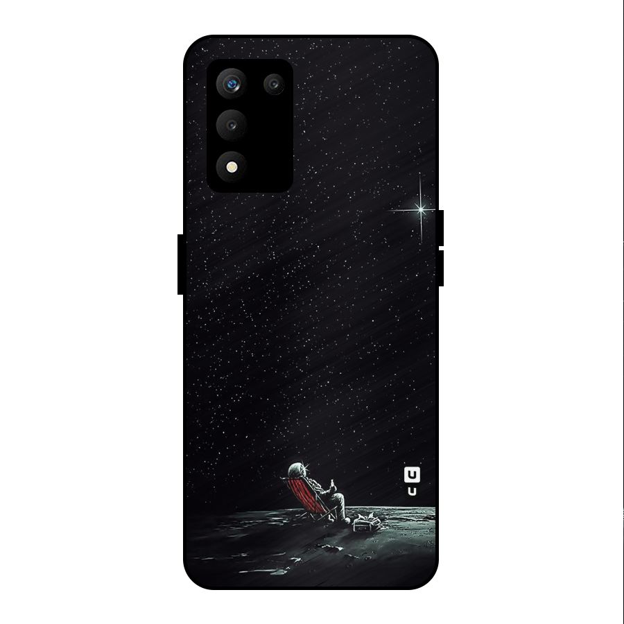 Resting Spaceman Face Metal Back Case for realme 9 5G SE