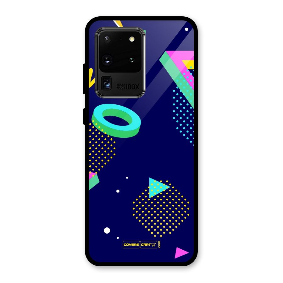 Retro Abstract Glass Back Case for Galaxy S20 Ultra