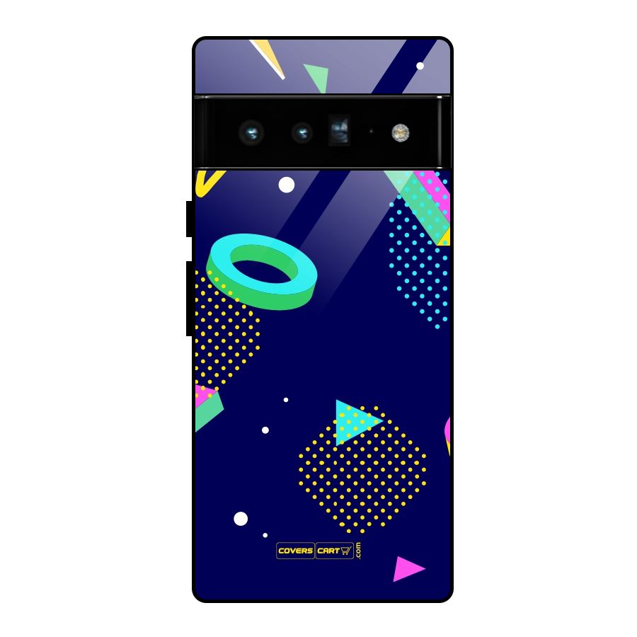 Retro Abstract Glass Back Case for Google Pixel 6 Pro