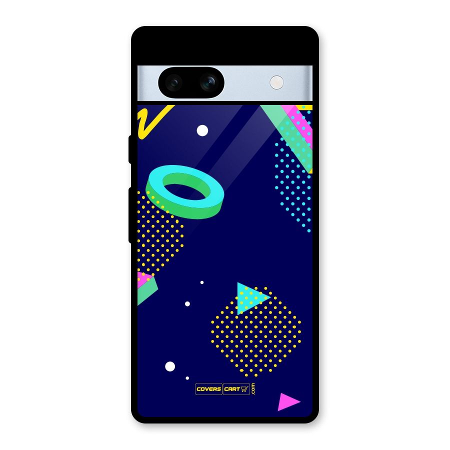 Retro Abstract Glass Back Case for Google Pixel 7a