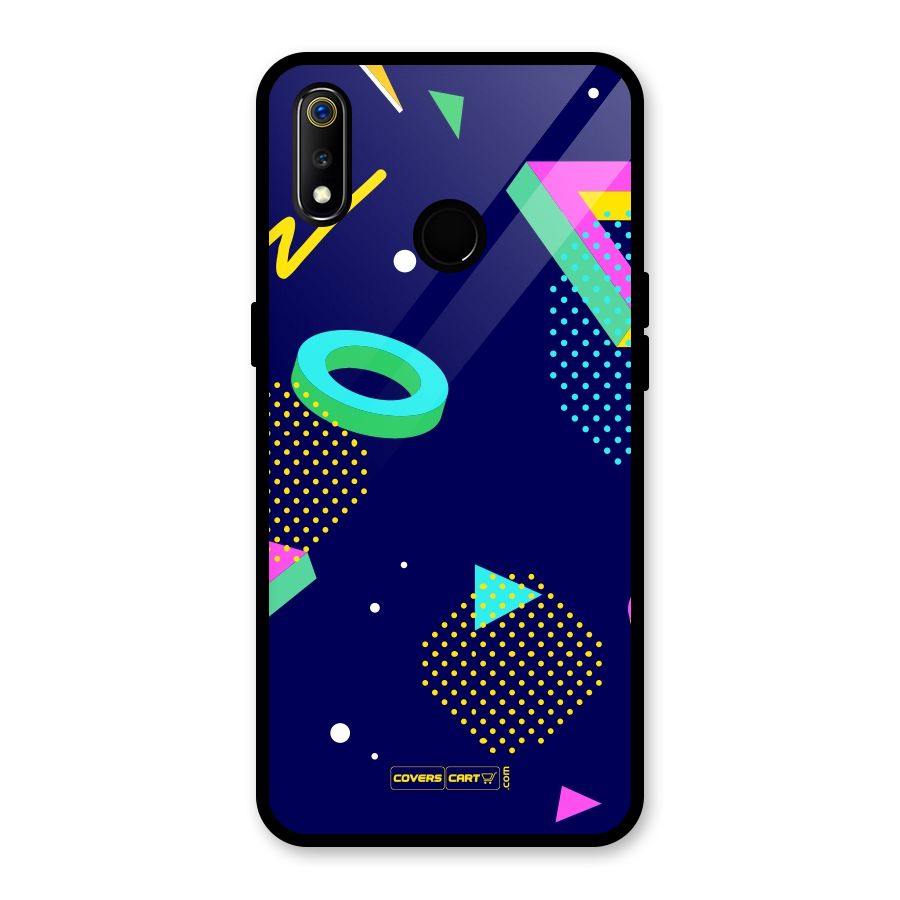 Retro Abstract Glass Back Case for Realme 3i