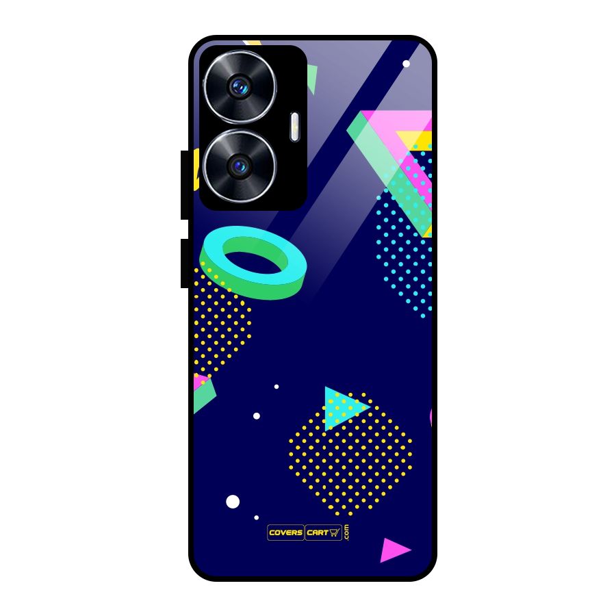 Retro Abstract Glass Back Case for Realme Narzo N55