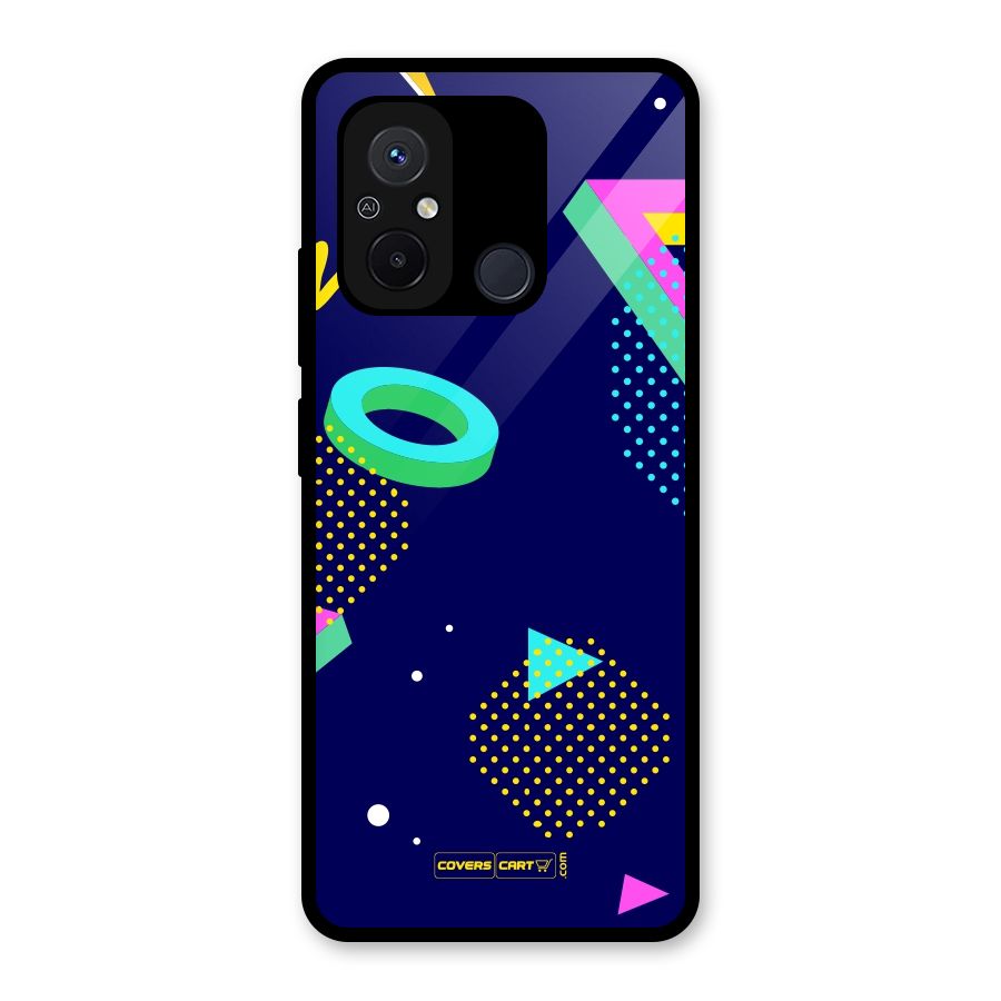 Retro Abstract Glass Back Case for Redmi 12C