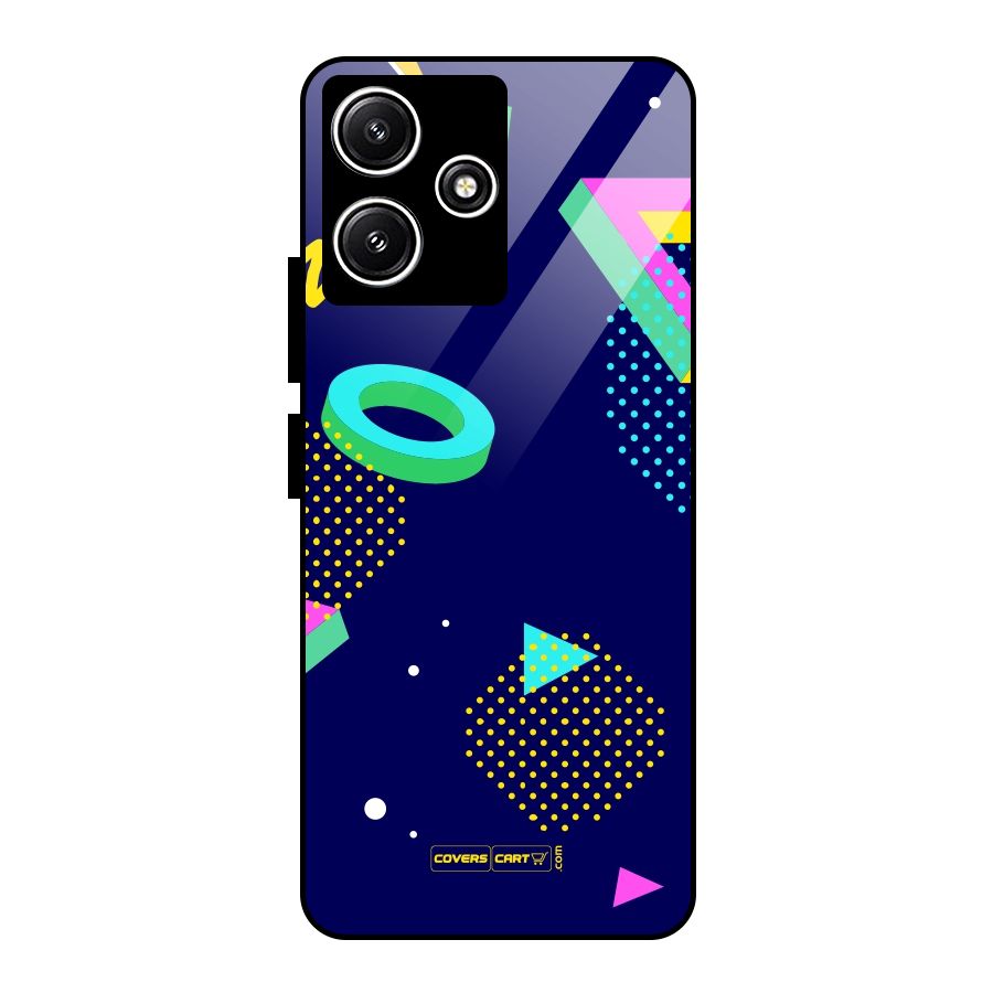 Retro Abstract Glass Back Case for Redmi 12 5G