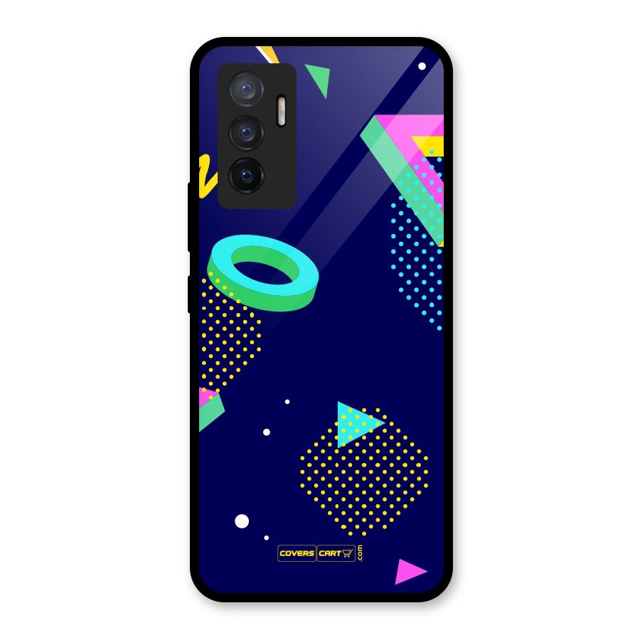 Retro Abstract Glass Back Case for Vivo V23e