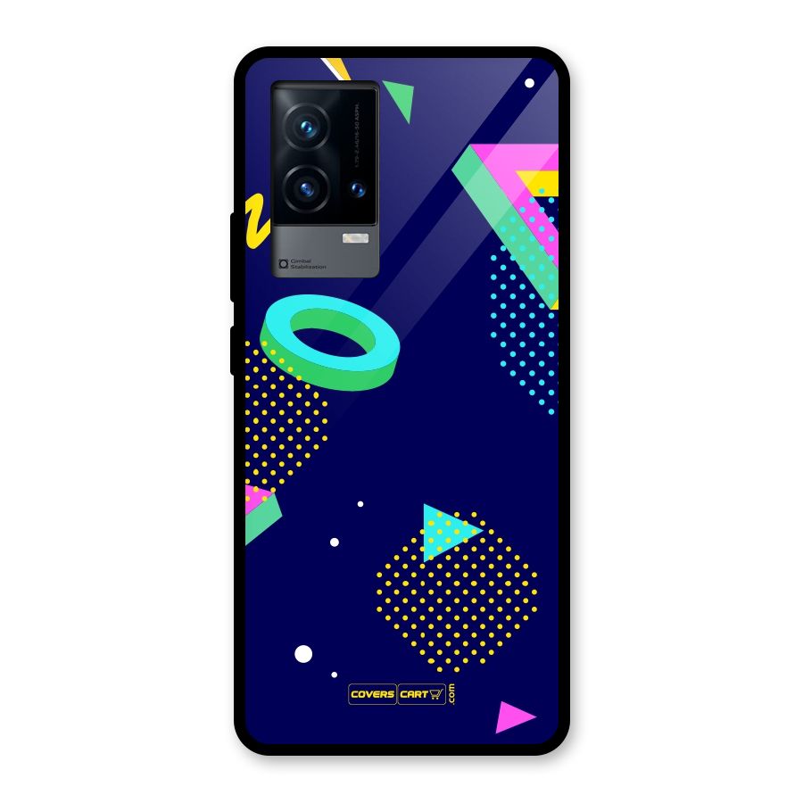 Retro Abstract Glass Back Case for iQOO 9 5G