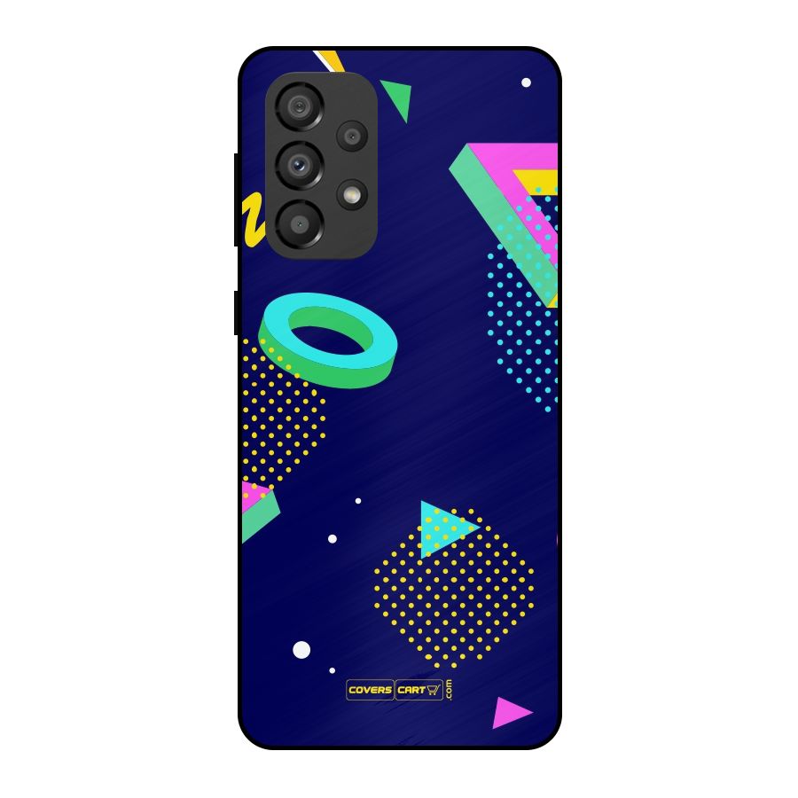 Retro Abstract Metal Back Case for Galaxy A33 5G