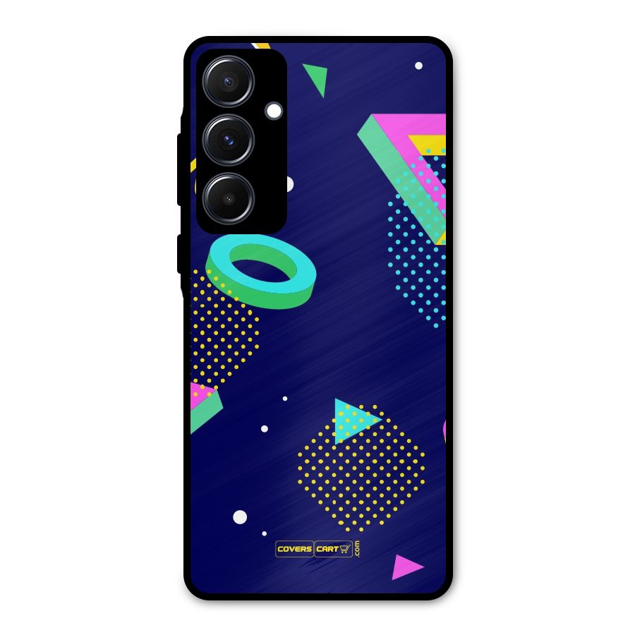 Retro Abstract Metal Back Case for Galaxy A55