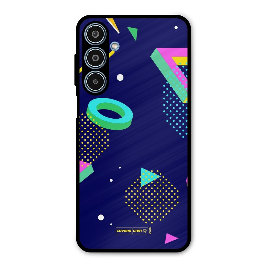 Retro Abstract Metal Back Case for Galaxy M35