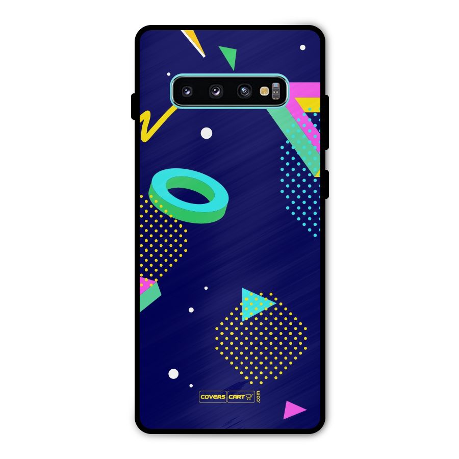 Retro Abstract Metal Back Case for Galaxy S10 Plus