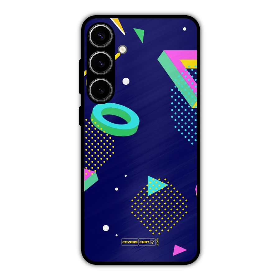Retro Abstract Metal Back Case for Galaxy S24 Plus
