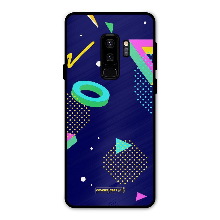 Retro Abstract Metal Back Case for Galaxy S9 Plus