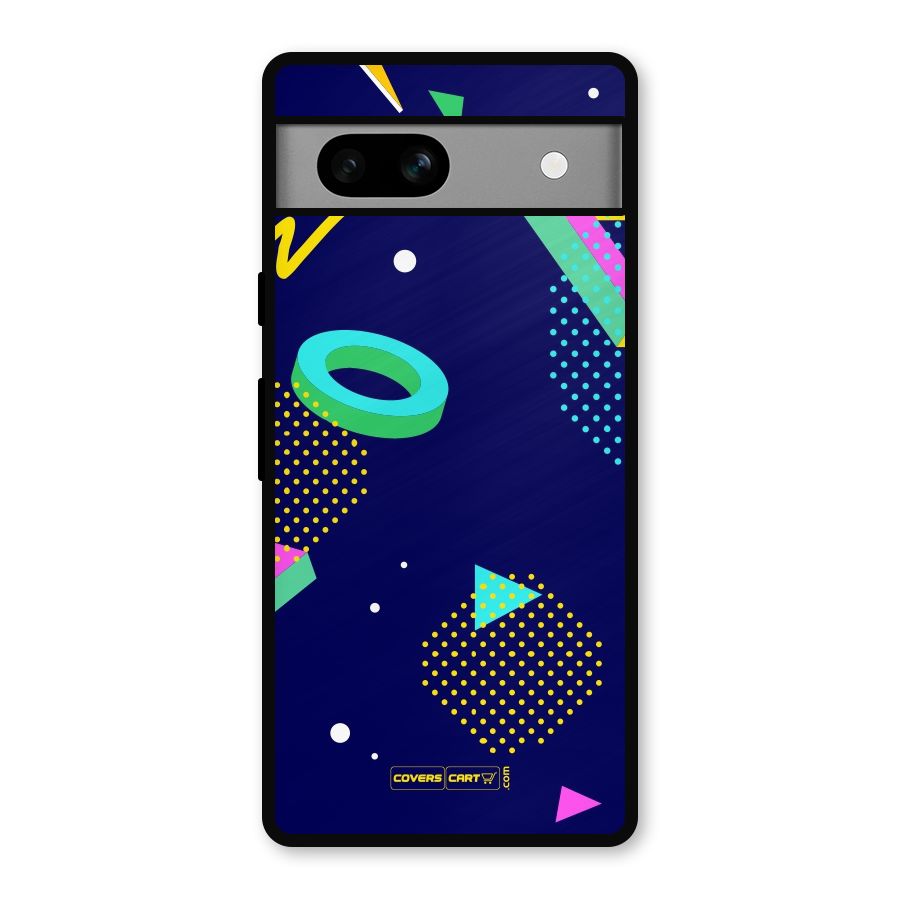 Retro Abstract Metal Back Case for Google Pixel 7a