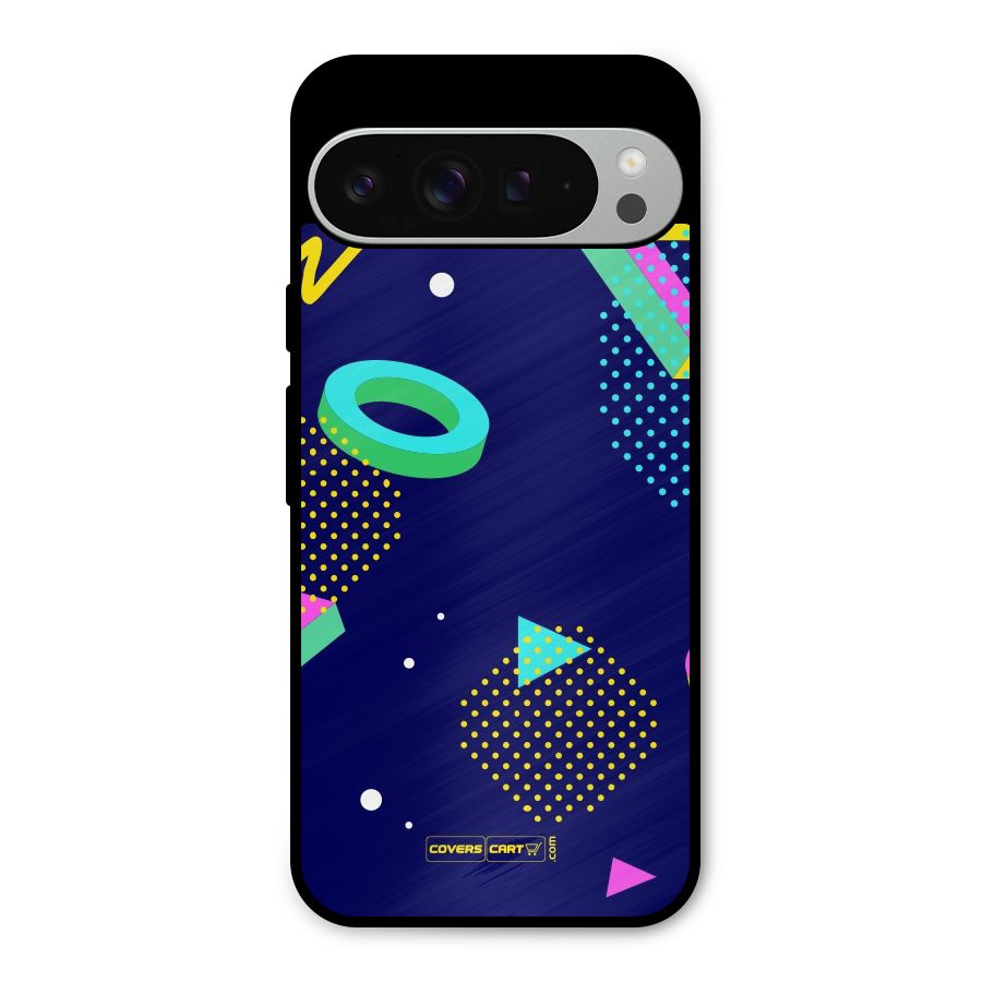 Retro Abstract Metal Back Case for Google Pixel 9 Pro XL