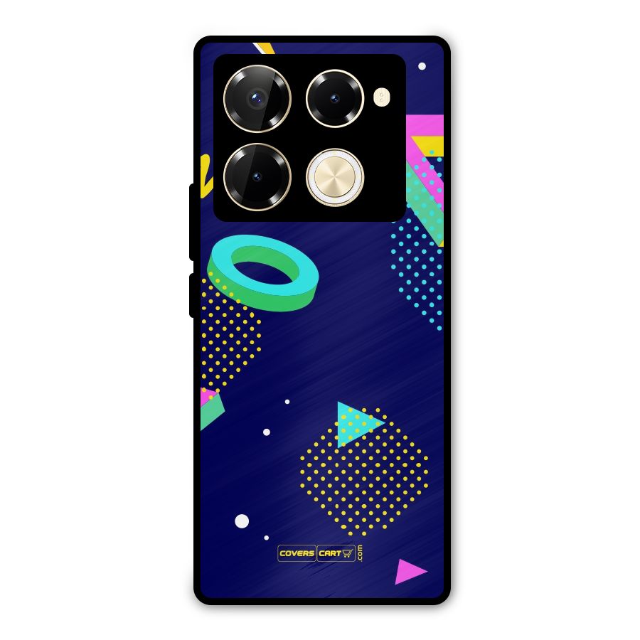 Retro Abstract Metal Back Case for Infinix Note 40 Pro