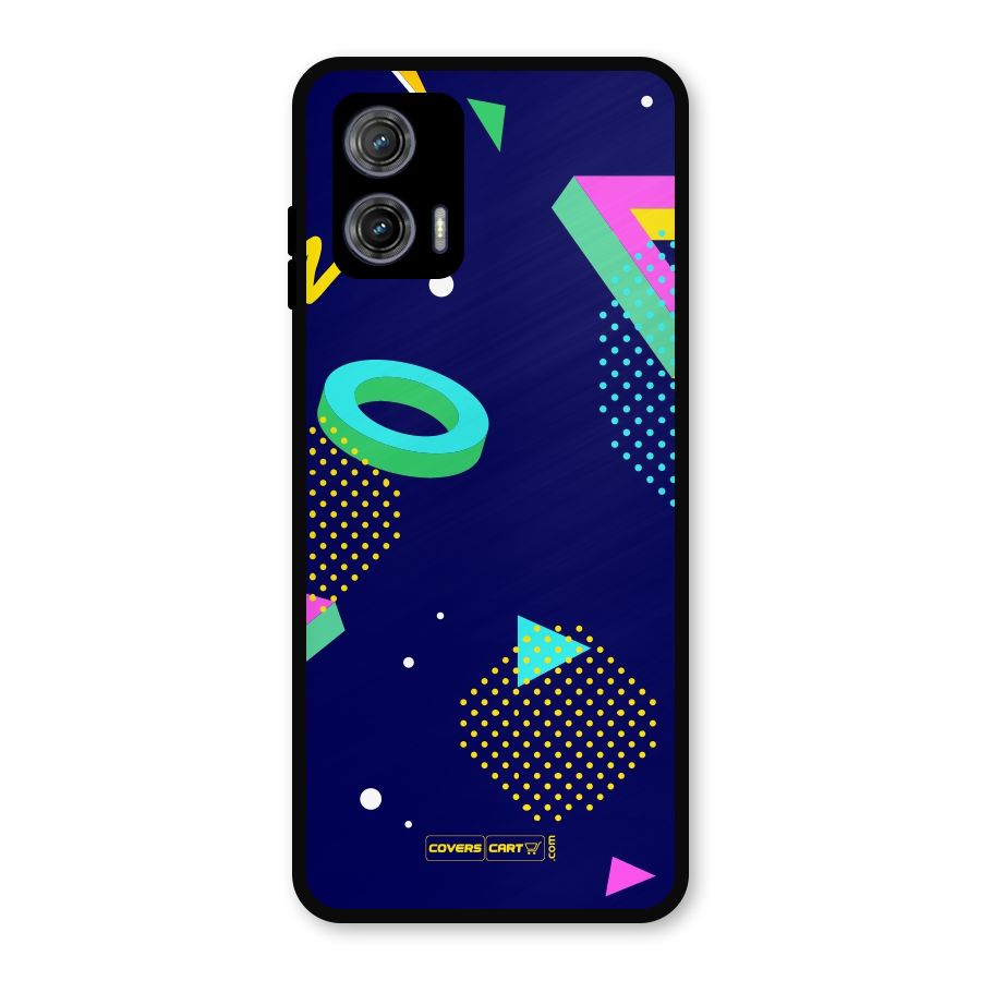 Retro Abstract Metal Back Case for Moto G73