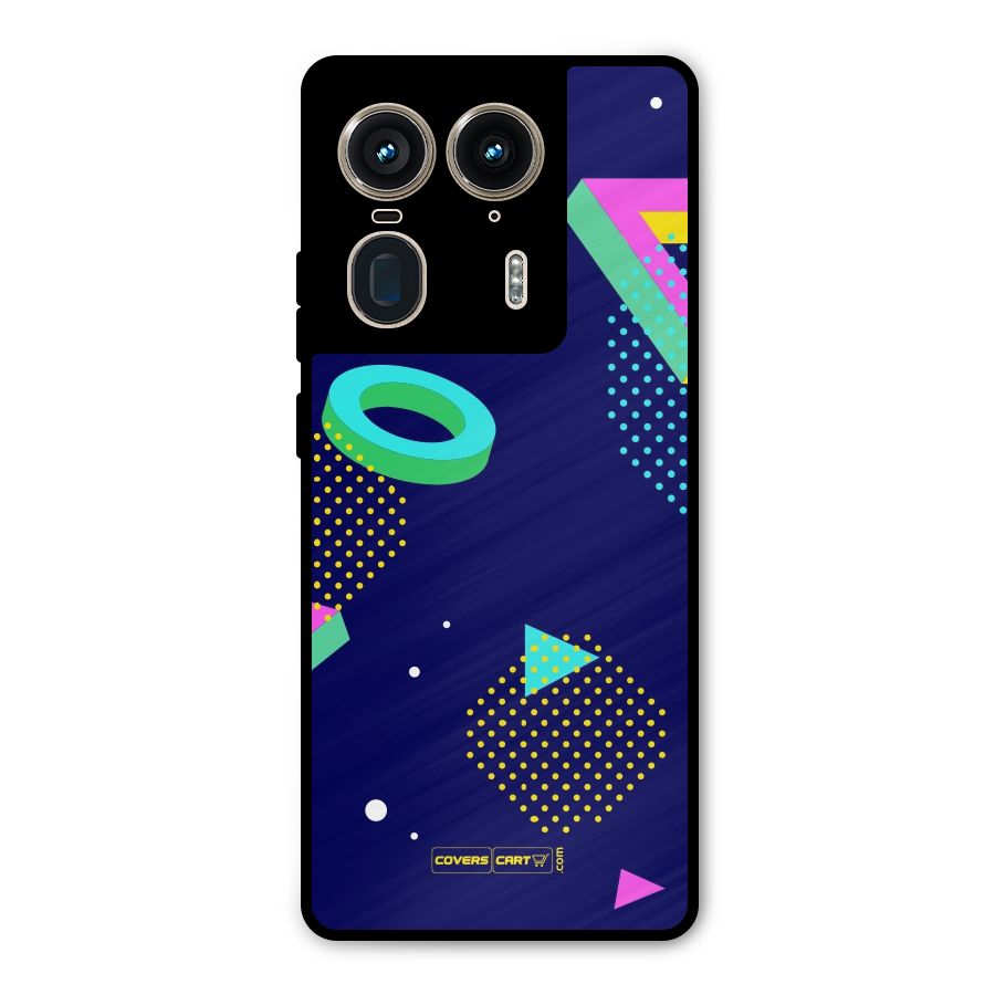 Retro Abstract Metal Back Case for Motorola Edge 50 Ultra