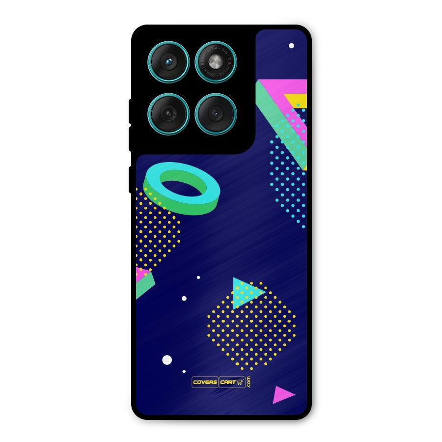 Retro Abstract Metal Back Case for Motorola Edge 60 Fusion