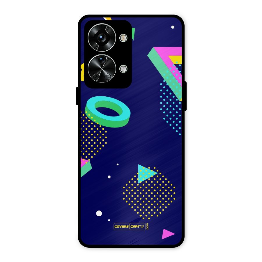 Retro Abstract Metal Back Case for OnePlus Nord 2T