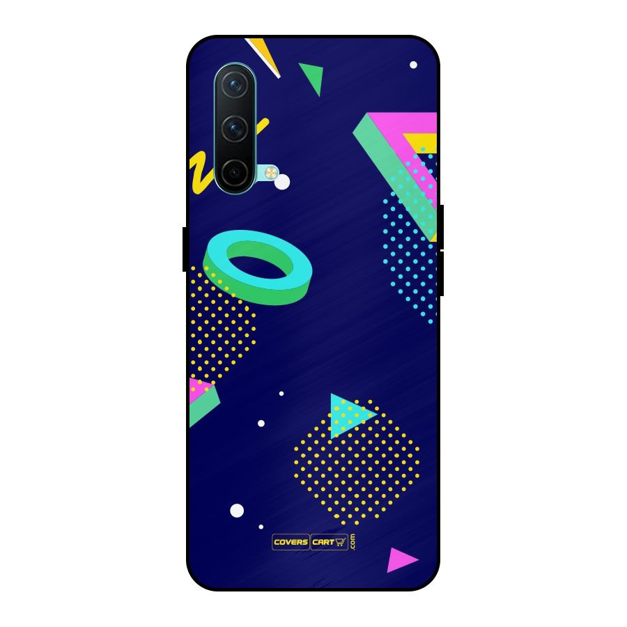 Retro Abstract Metal Back Case for OnePlus Nord CE 5G