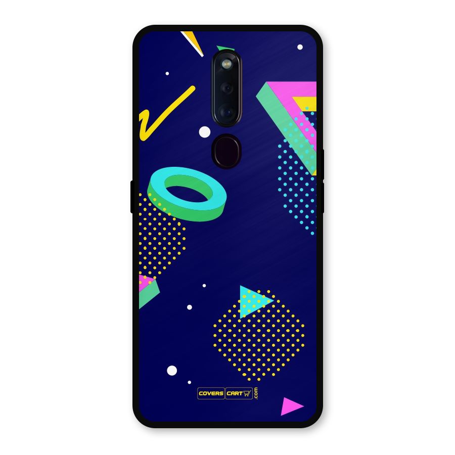 Retro Abstract Metal Back Case for Oppo F11 Pro