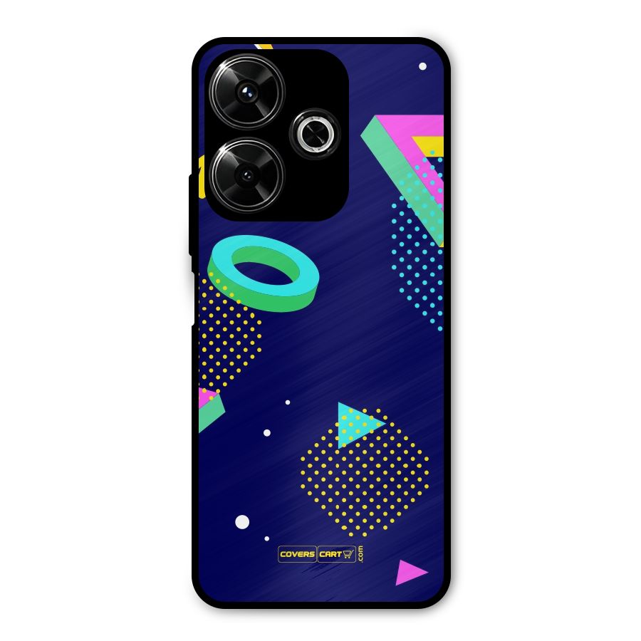 Retro Abstract Metal Back Case for Poco M6 Plus