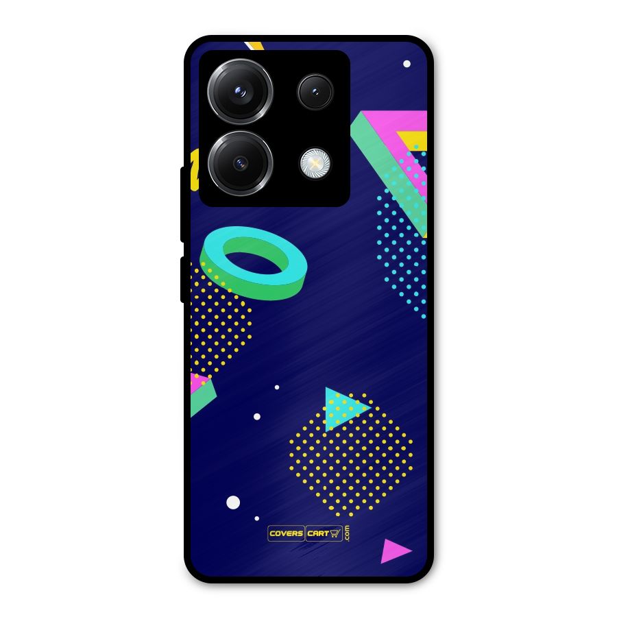 Retro Abstract Metal Back Case for Poco X6