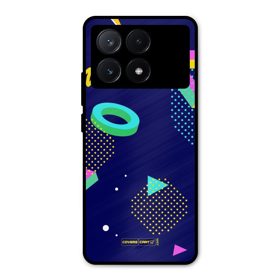 Retro Abstract Metal Back Case for Poco X6 Pro