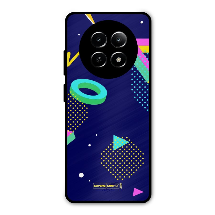Retro Abstract Metal Back Case for Realme 13