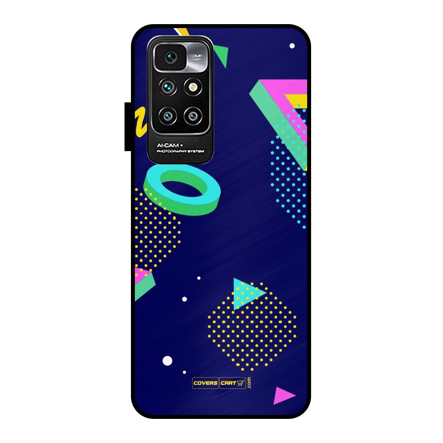 Retro Abstract Metal Back Case for Redmi 10 Prime