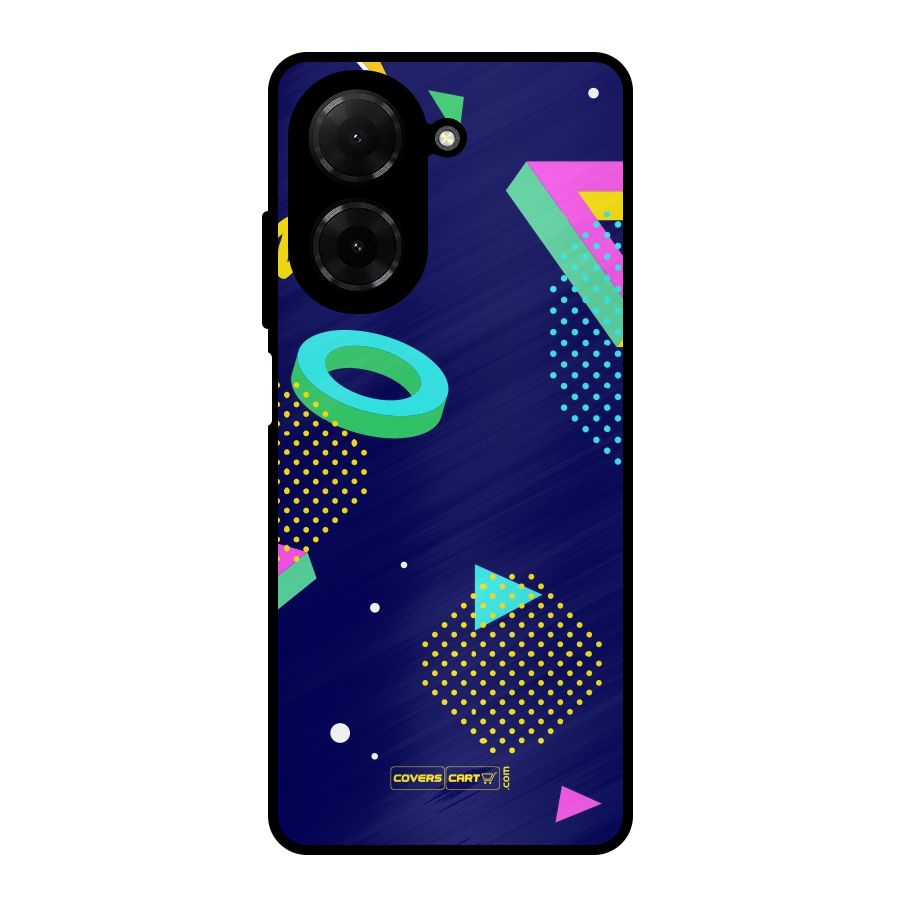 Retro Abstract Metal Back Case for Redmi A5 4G