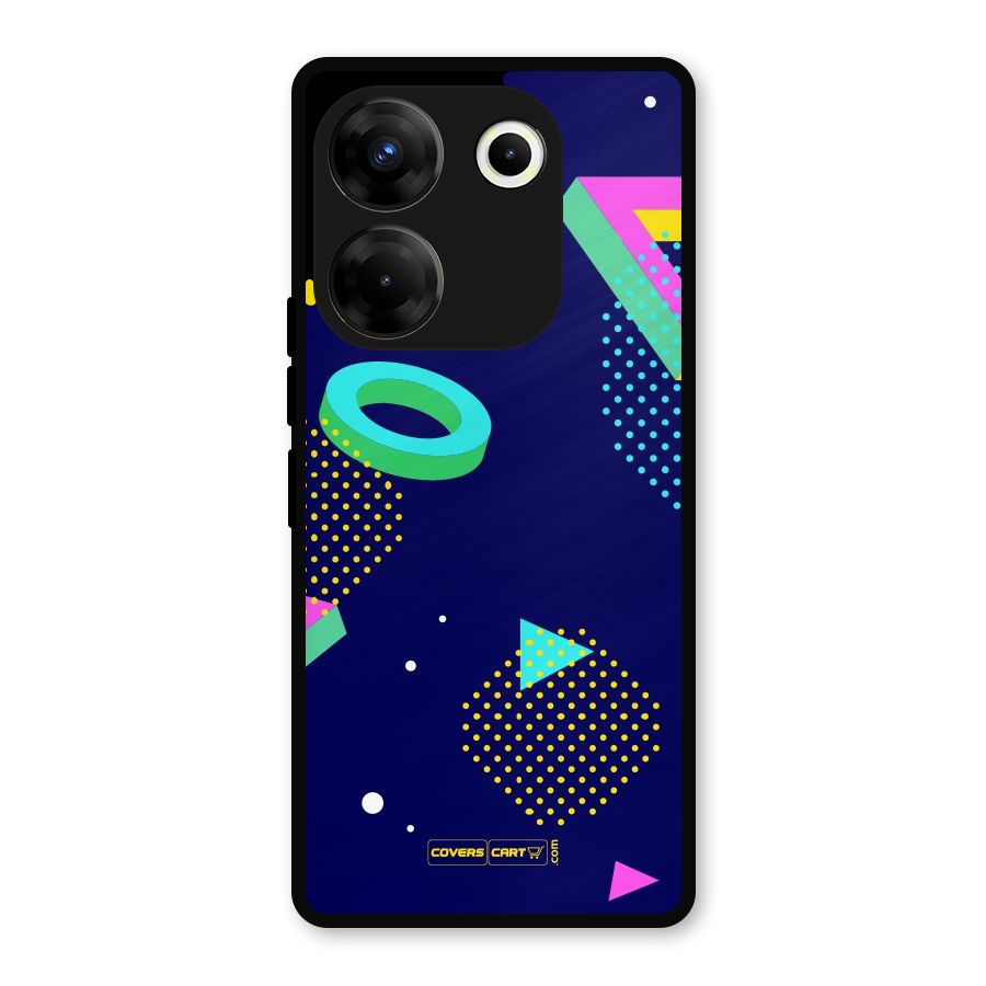 Retro Abstract Metal Back Case for Tecno Camon 20
