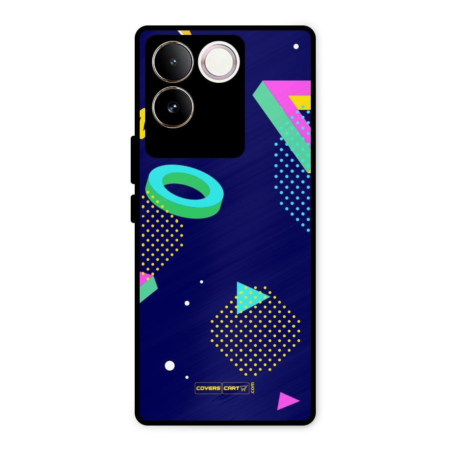 Retro Abstract Metal Back Case for Vivo T2 Pro