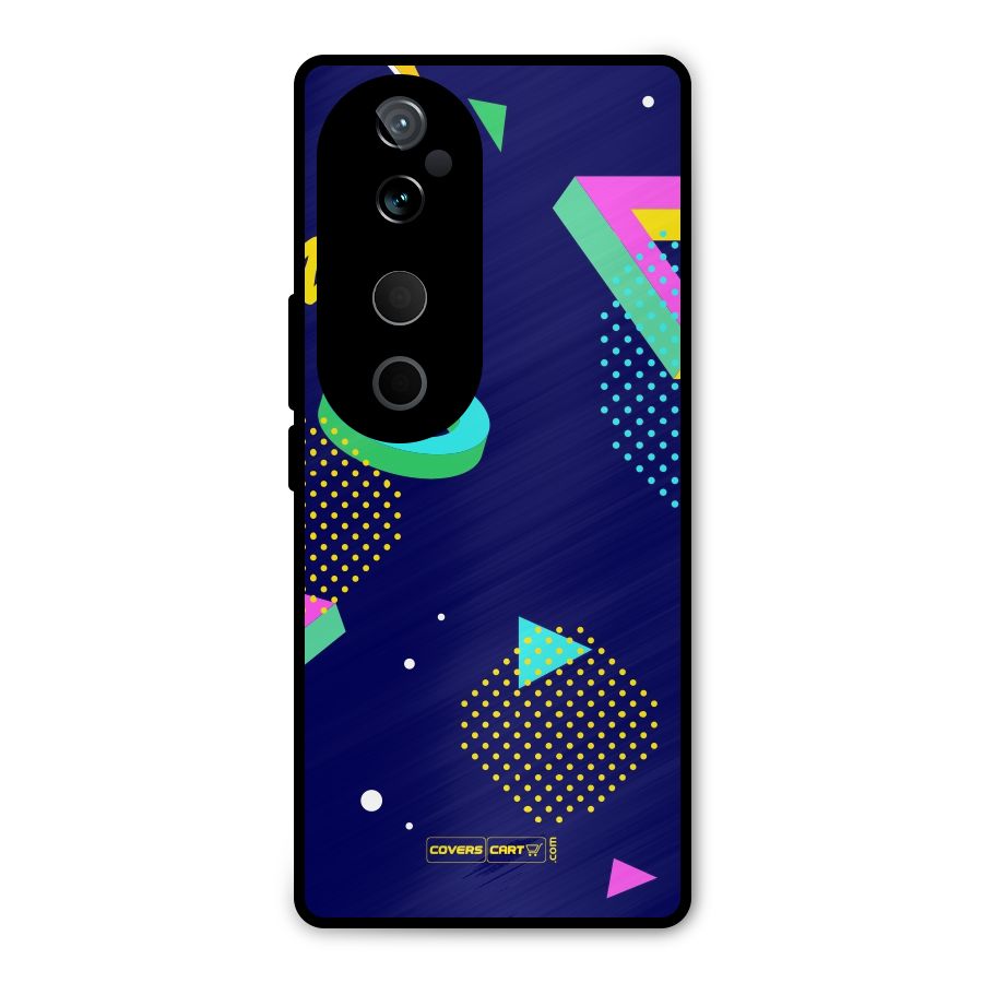 Retro Abstract Metal Back Case for Vivo T3 Ultra