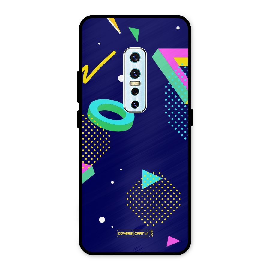 Retro Abstract Metal Back Case for Vivo V17 Pro
