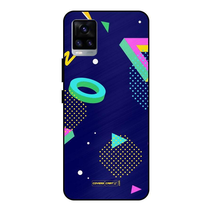 Retro Abstract Metal Back Case for Vivo V20